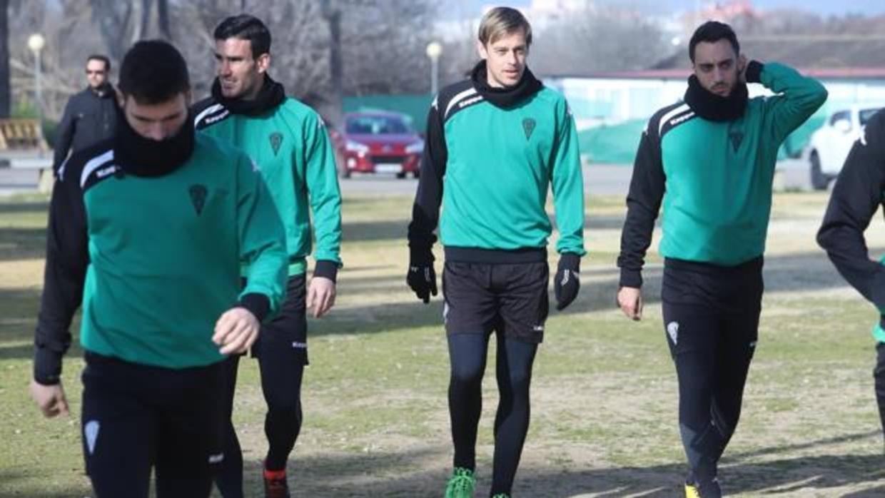 Javi Lara, en un entrenamiento