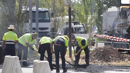 Operarios en una obra municipal