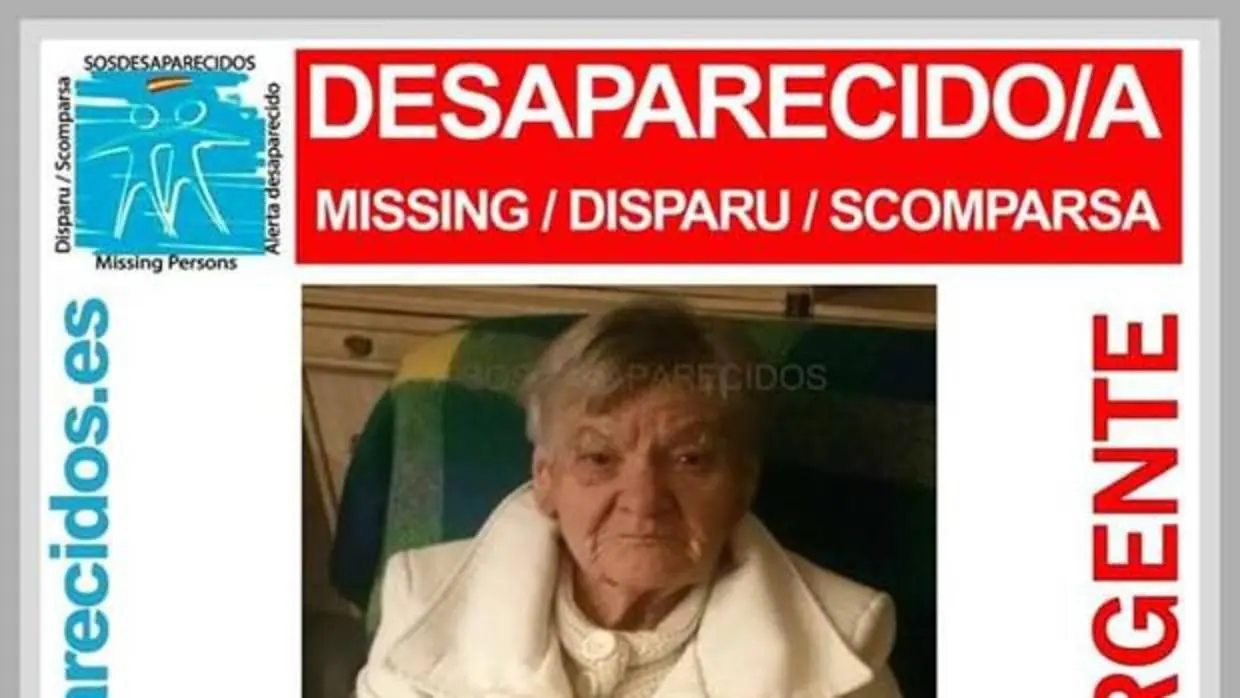 Alerta de SOS Desaparecidos para localizar a Emilia Herrera en Granada