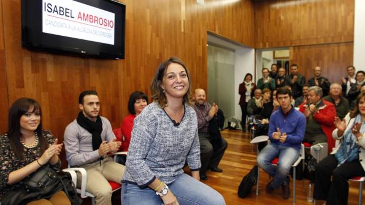 Isabel Ambrosio en 2014 cuando fue designada por vez primera alcaldable por el PSOE en Córdoba