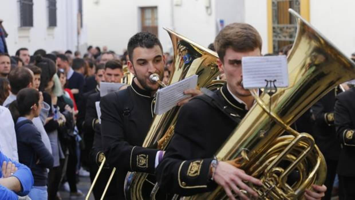 Músicos durante la Semana Santa de Córdoba