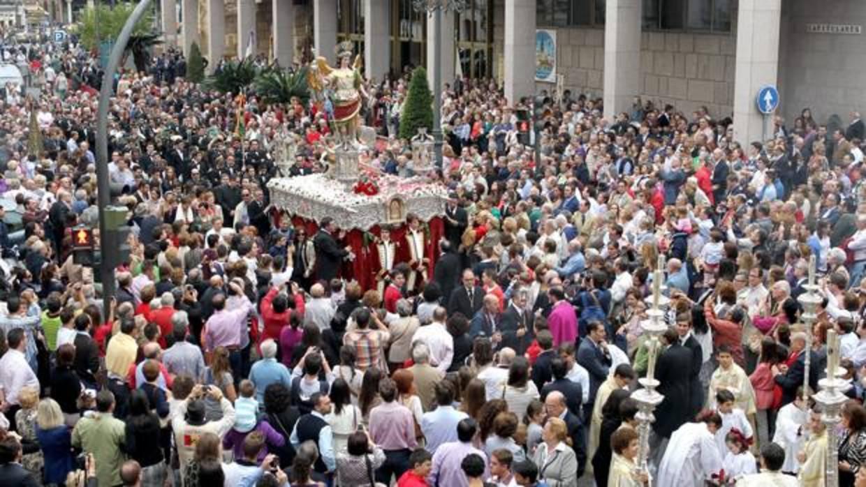 procesión de San Rafael en octubre de 2012