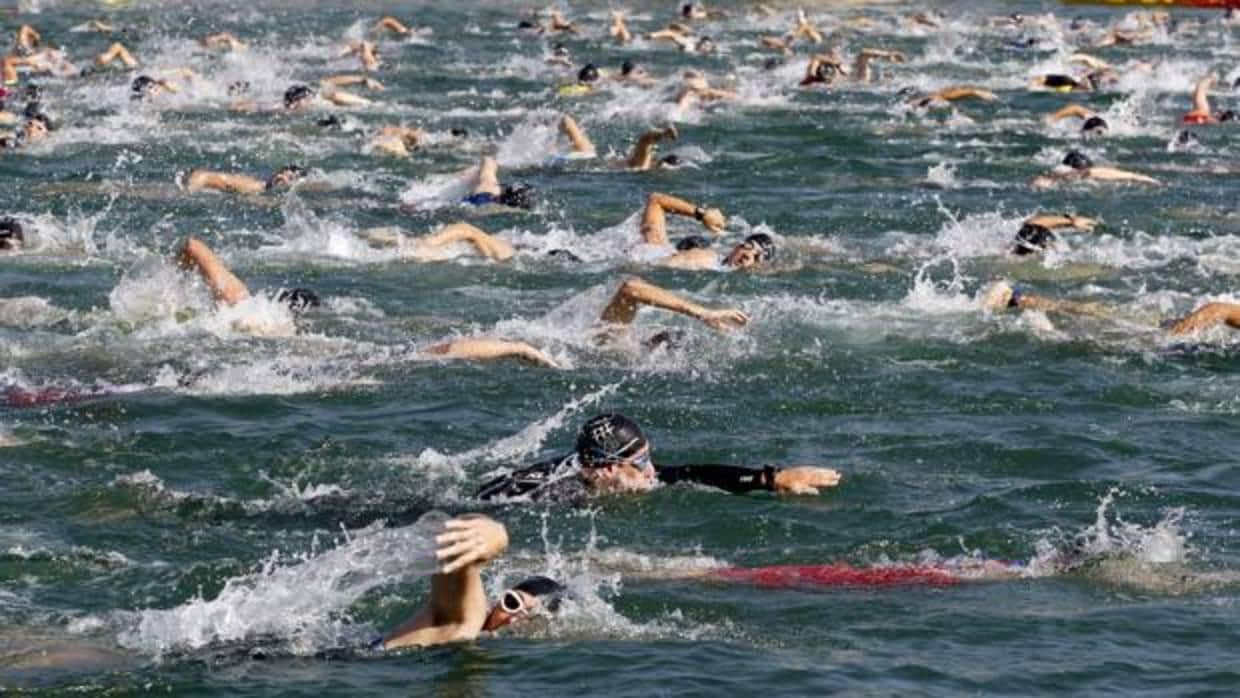 Centenares de nadadores, en la última edición del Triatlón Ciudad de Córdoba
