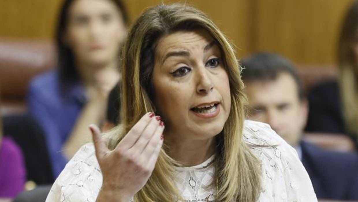 Susana Díaz en la sesión parlamentaria de este jueves