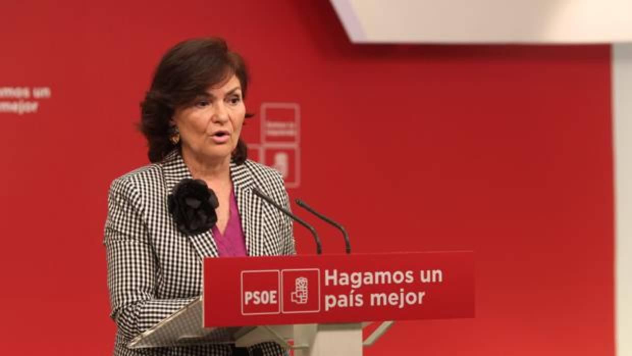 Carmen Calvo, secretaria de igualdad de la ejecutiva federal socialista se refirió al «ciudadano Chaves»