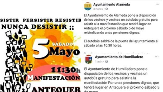 Ayuntamientos de izquierdas en Málaga pagan autobuses para manifestarse contra el Gobierno