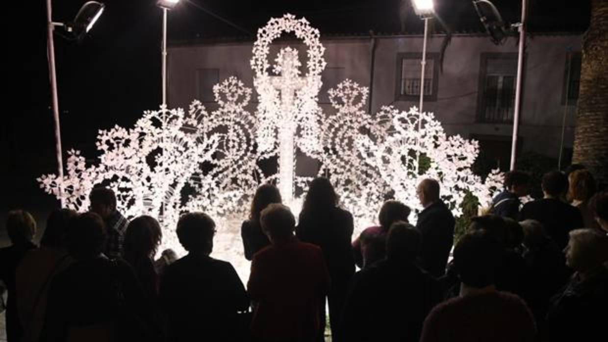 Una de las Cruces de Mayo de Añora que se han podido ver este año