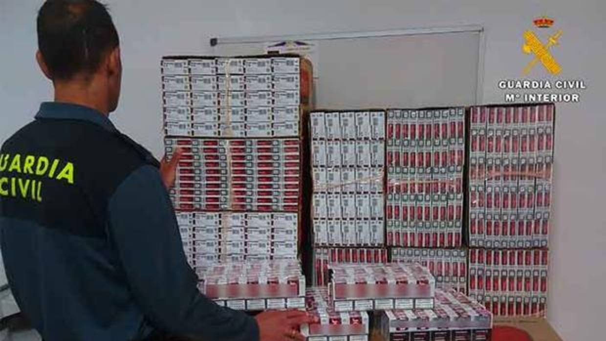 Imagen de archivo de una incautación de tabaco por parte de la Guardia Civil.