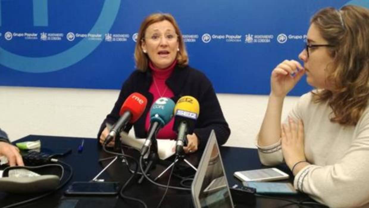 La edil del PP Laura Ruiz, durante una reciente comparecencia