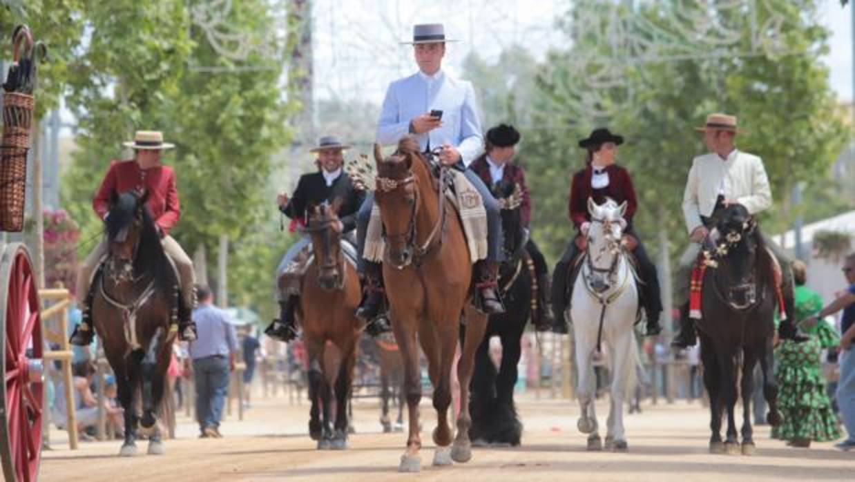 Caballistas, el sábado, en la Feria de Nuestra Señora de la Salud de Córdoba