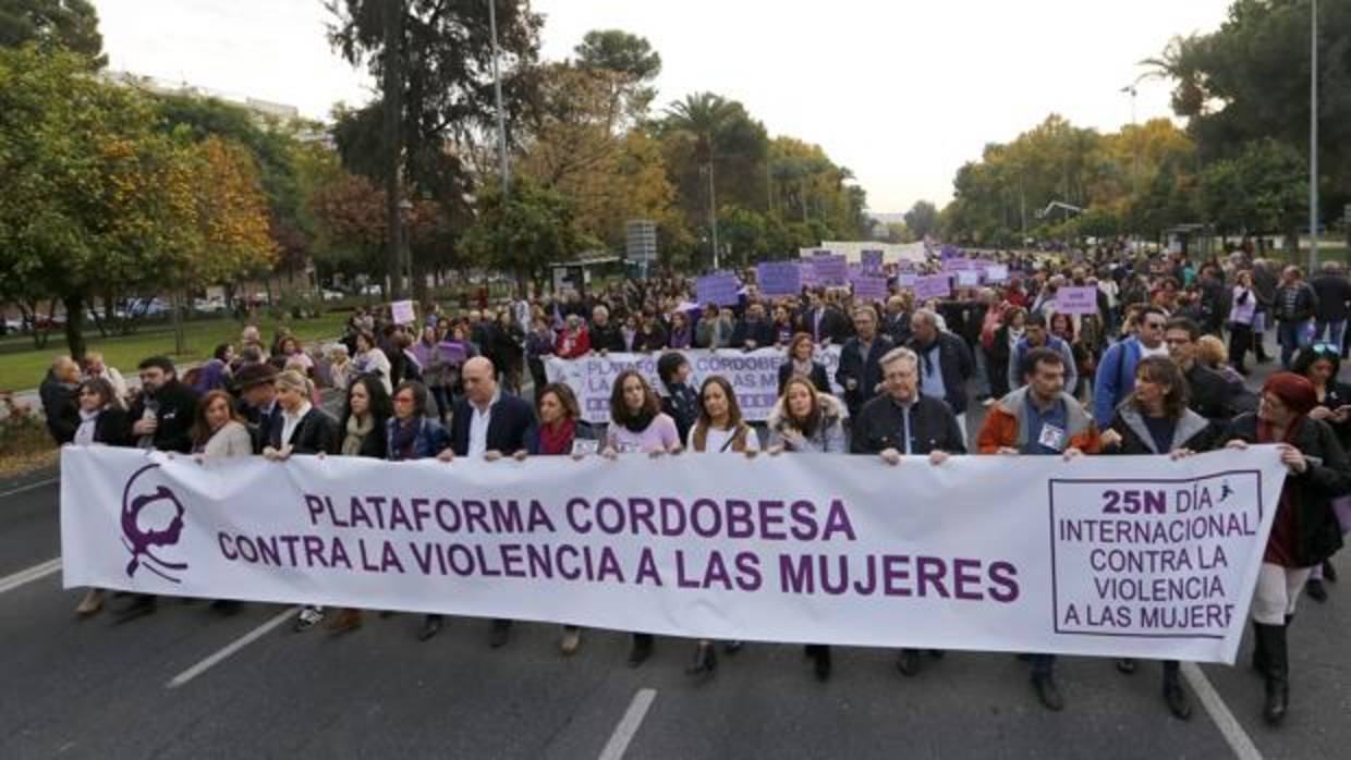 Manifestación contra la violencia de género en Córdoba