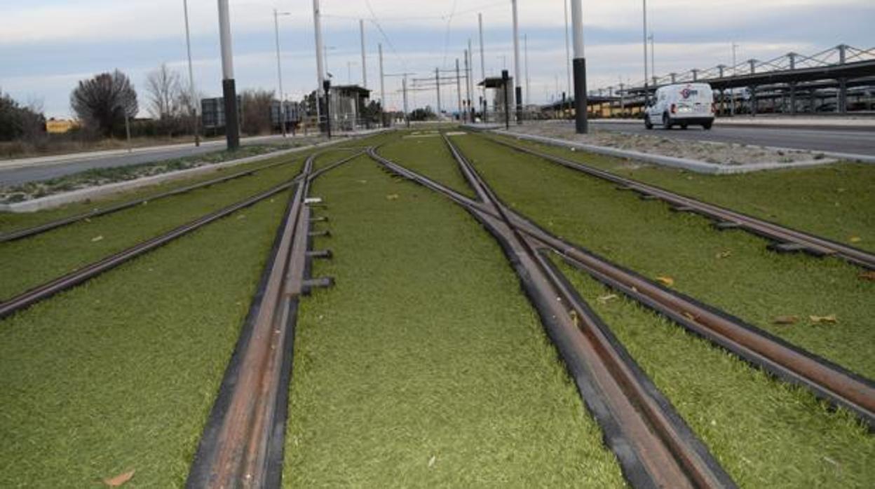 Tramo del tranvía de Jaén