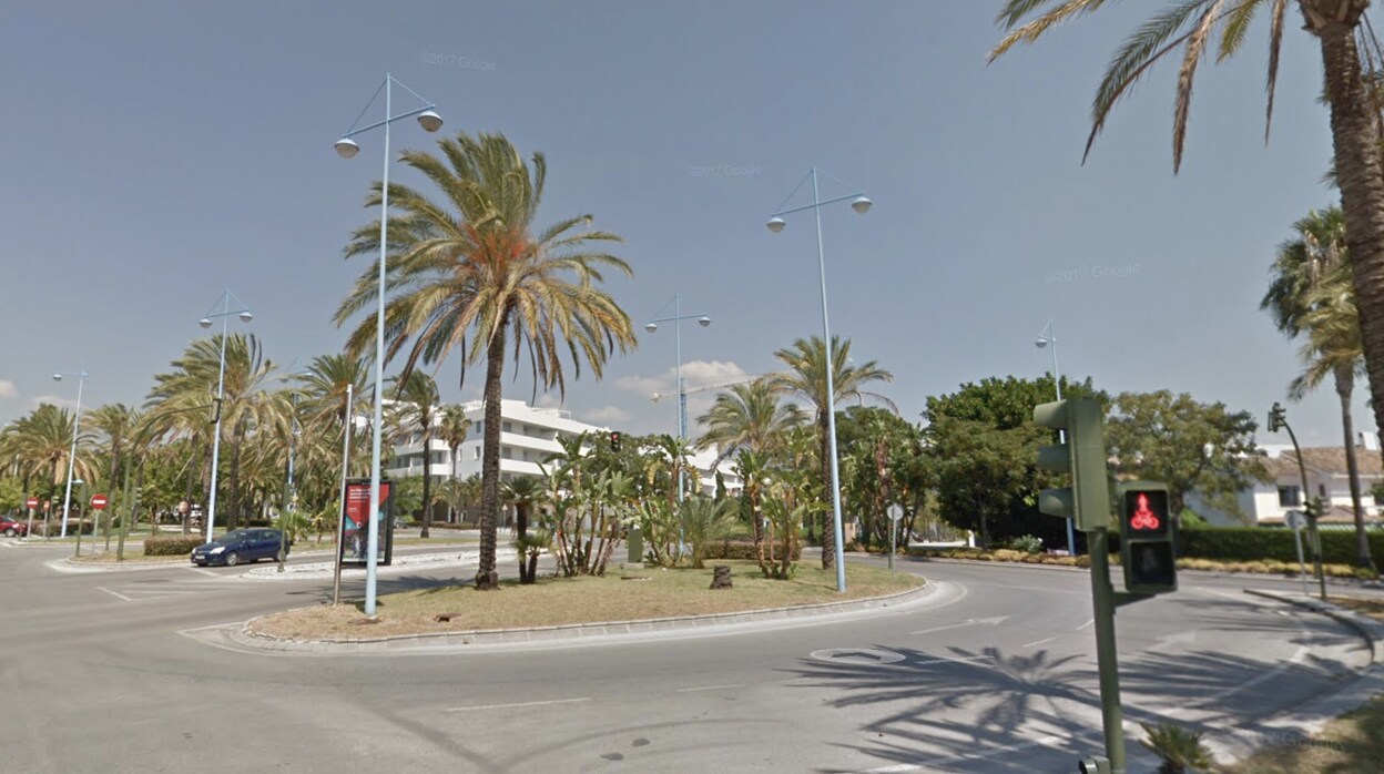 Zona de San Pedro (Marbella) en la que se produjo el atropello