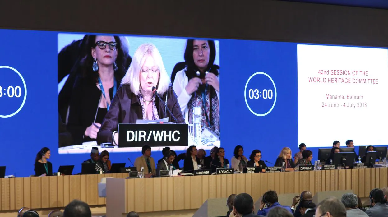 Un momento de las sesiones del Comité del Patrimonio Mundial de la Unesco que arrancó el domingo