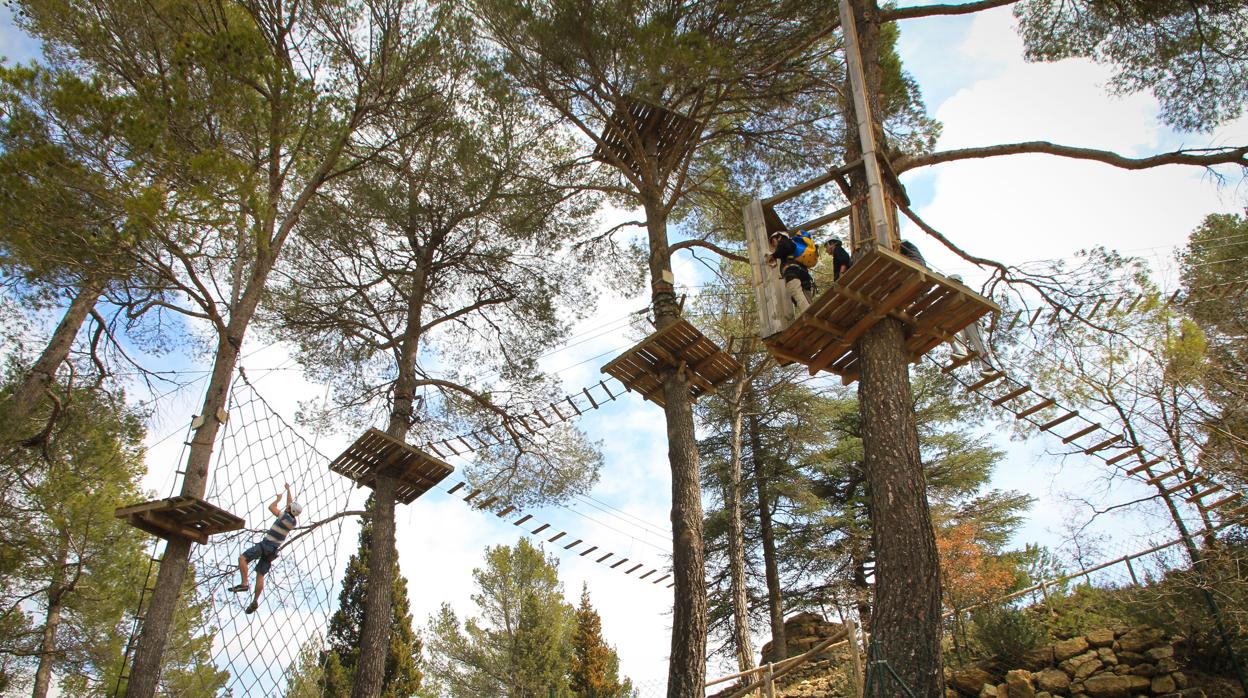 Instalaciones de un parque de multiaventura