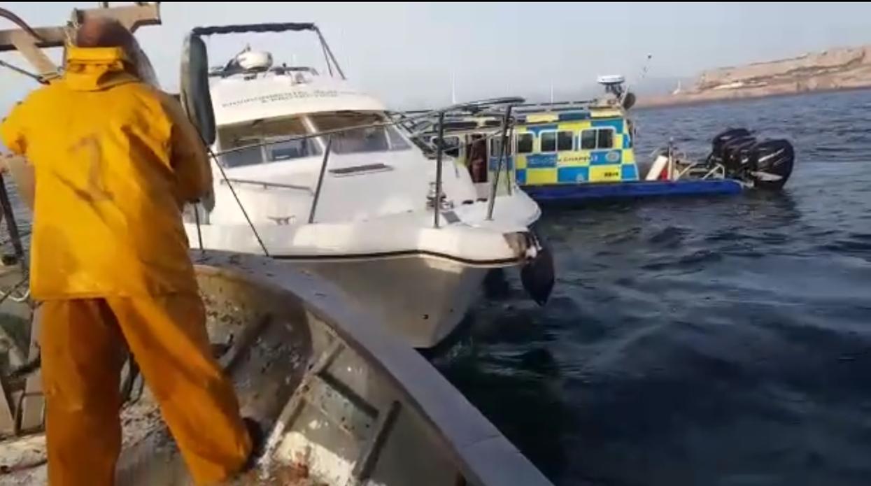 Captura de uno de los videos difundidos por Eduardo Ramos, uno de los pescadores afectados.