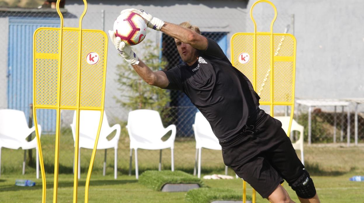 Kieszek, en el entrenamiento de este domingo en Segovia