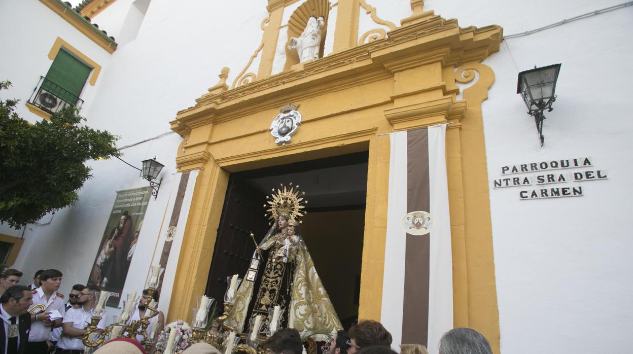 La Virgen del Carmen de Puerta Nueva, en 2016