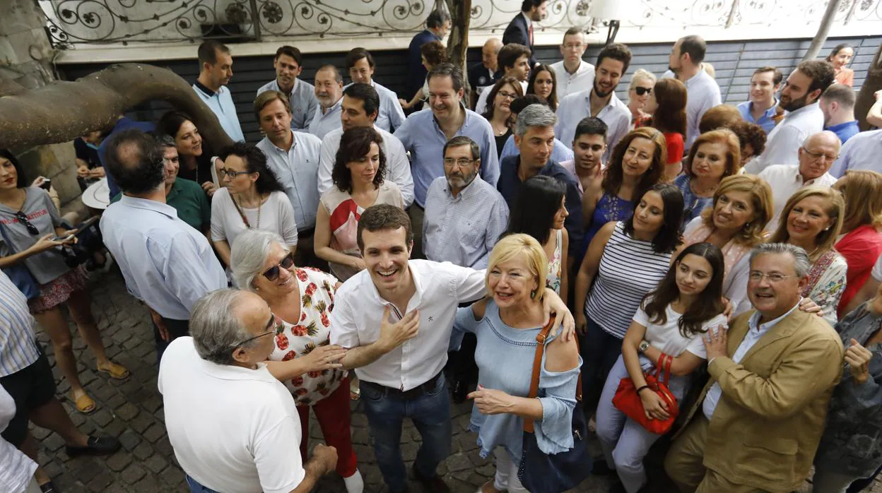 Encuentro de Pablo Casado con militantes en Córdoba, el pasado día 25 de junio