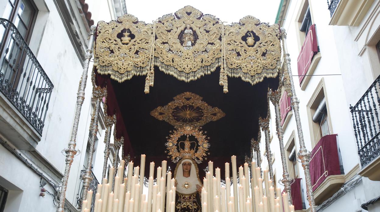 La Virgen de la Candelaria el pasado Domingo de Ramos