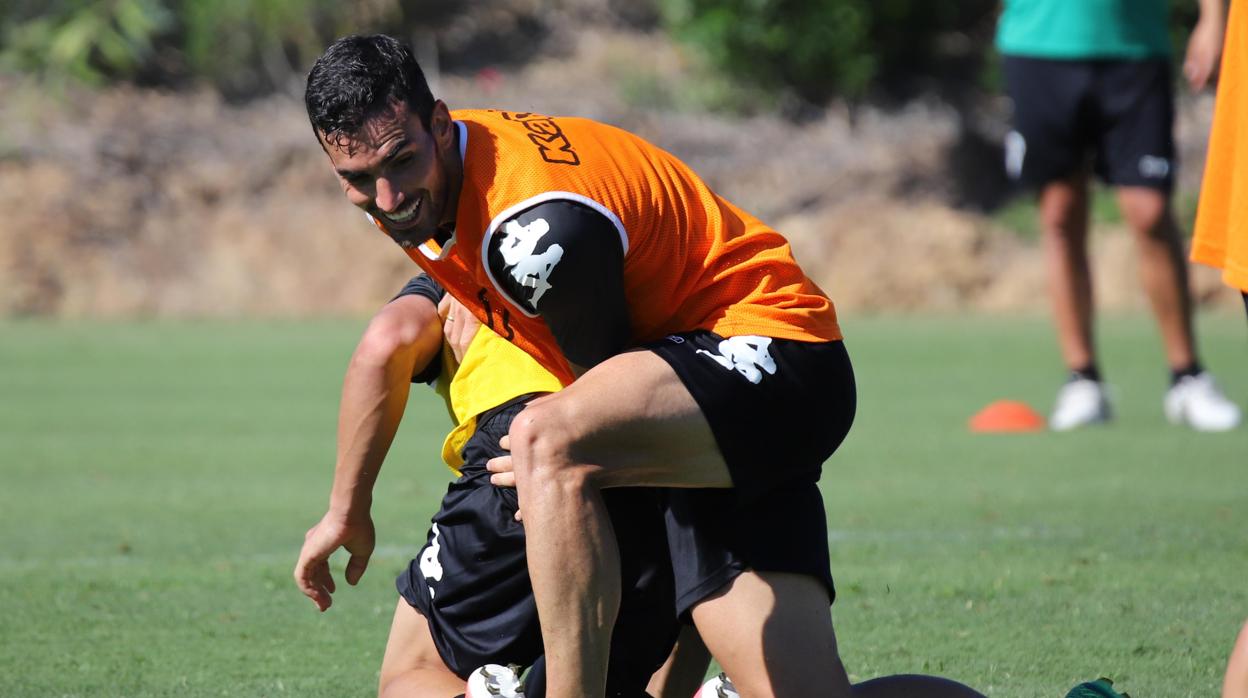 Alfaro, en un entrenamiento