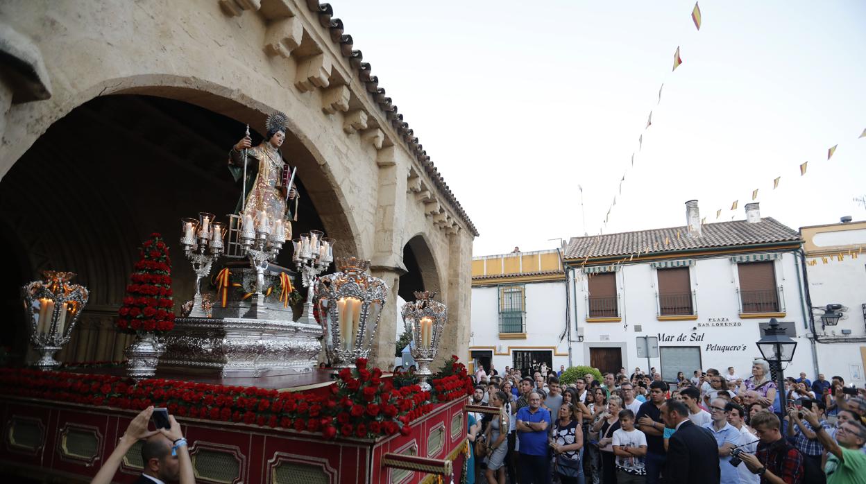 San Lorenzo, durante su procesión