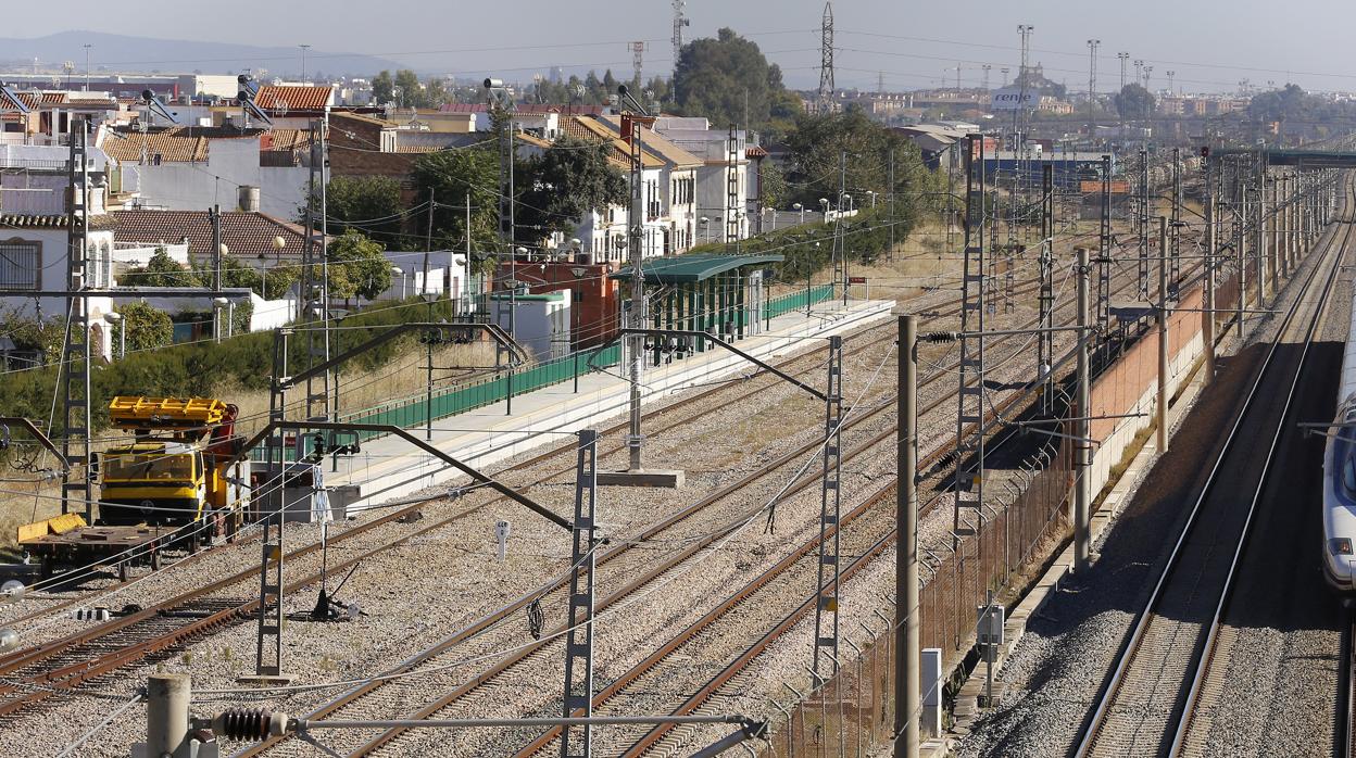 Vías de tren de acceso a Córdoba desde el Oeste