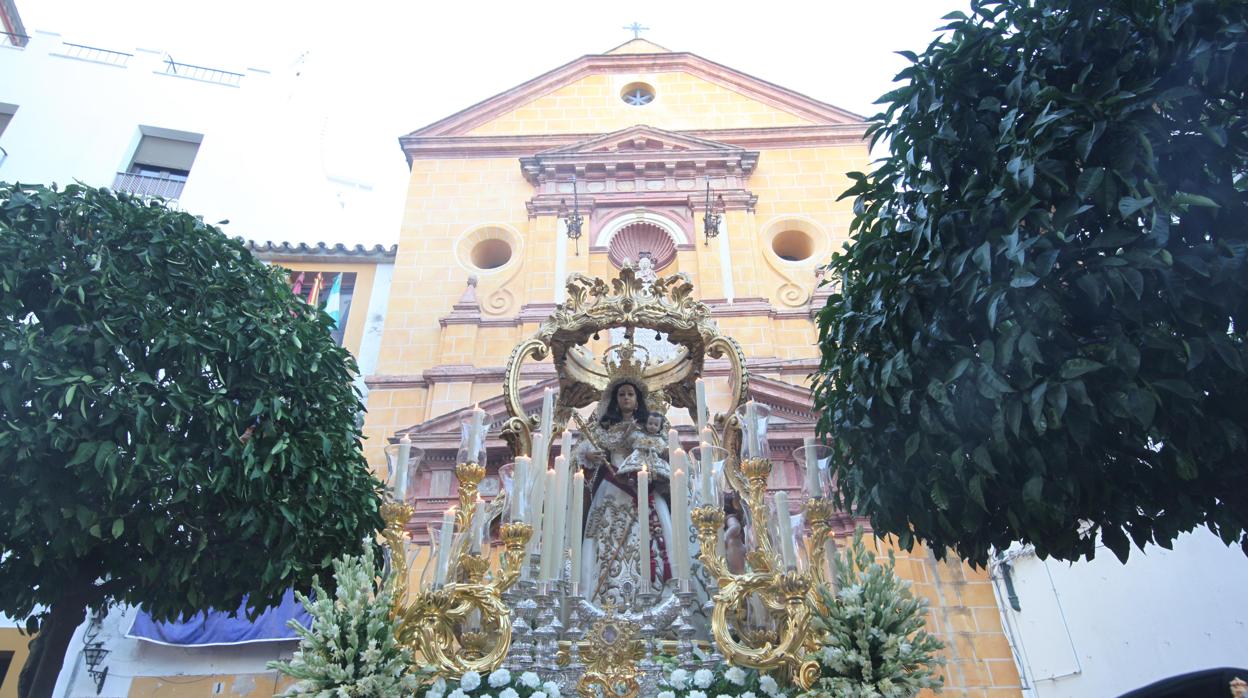 La Virgen del Socorro durante su procesión