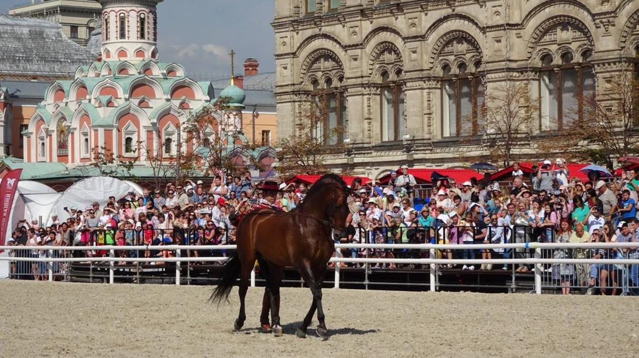 Espectáculo de Córdoba Ecuestre en la Plaza Roja de Moscú