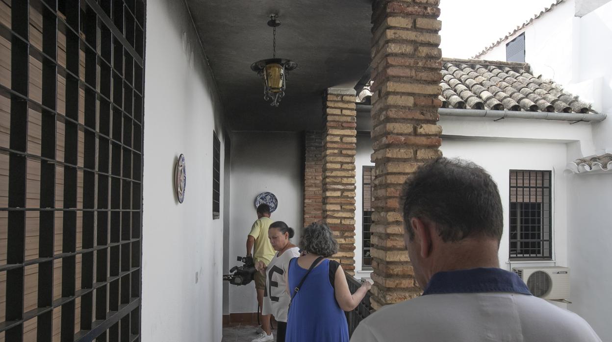 Estado en el que ha quedado el edificio siniestrado en la plaza de San Agustín