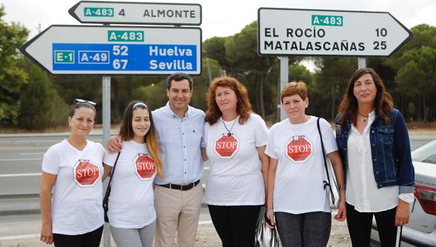 Moreno recuerda que el desdoble de la carretera entre Almonte y Matalascañas lleva 25 años sin cumplirse