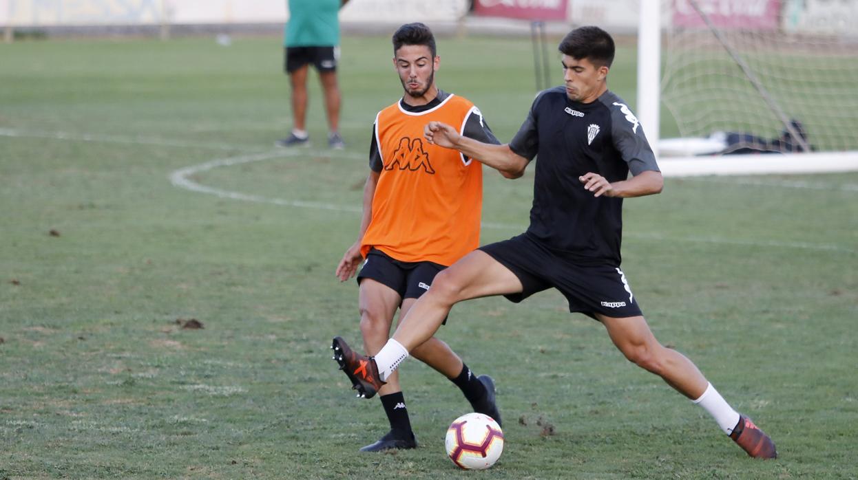 El central del Córdoba CF Álex Quintanilla, durante un entrenamiento en la Ciudad Deportiva