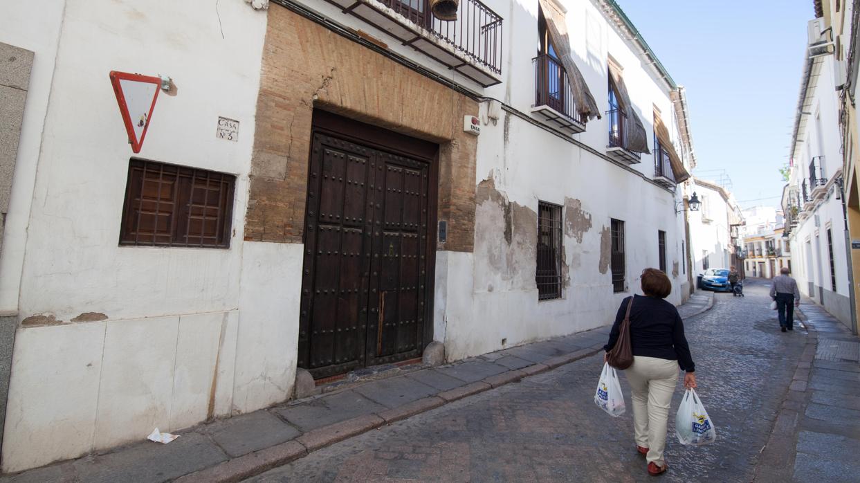 Casa de los Hoces, en la calle Isabel II de Córdoba, donde estaba el capitel ahora deasparecido