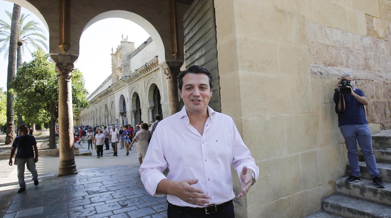 José María Bellido, en una rueda de prensa en la Mezquita-Catedral el pasado 16 de septiembre