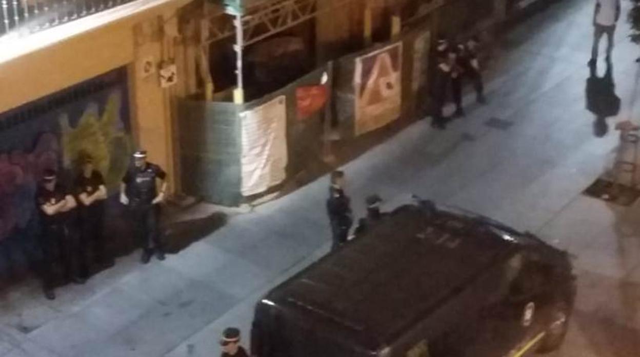 Foto de la Policía Local en las calles de Málaga