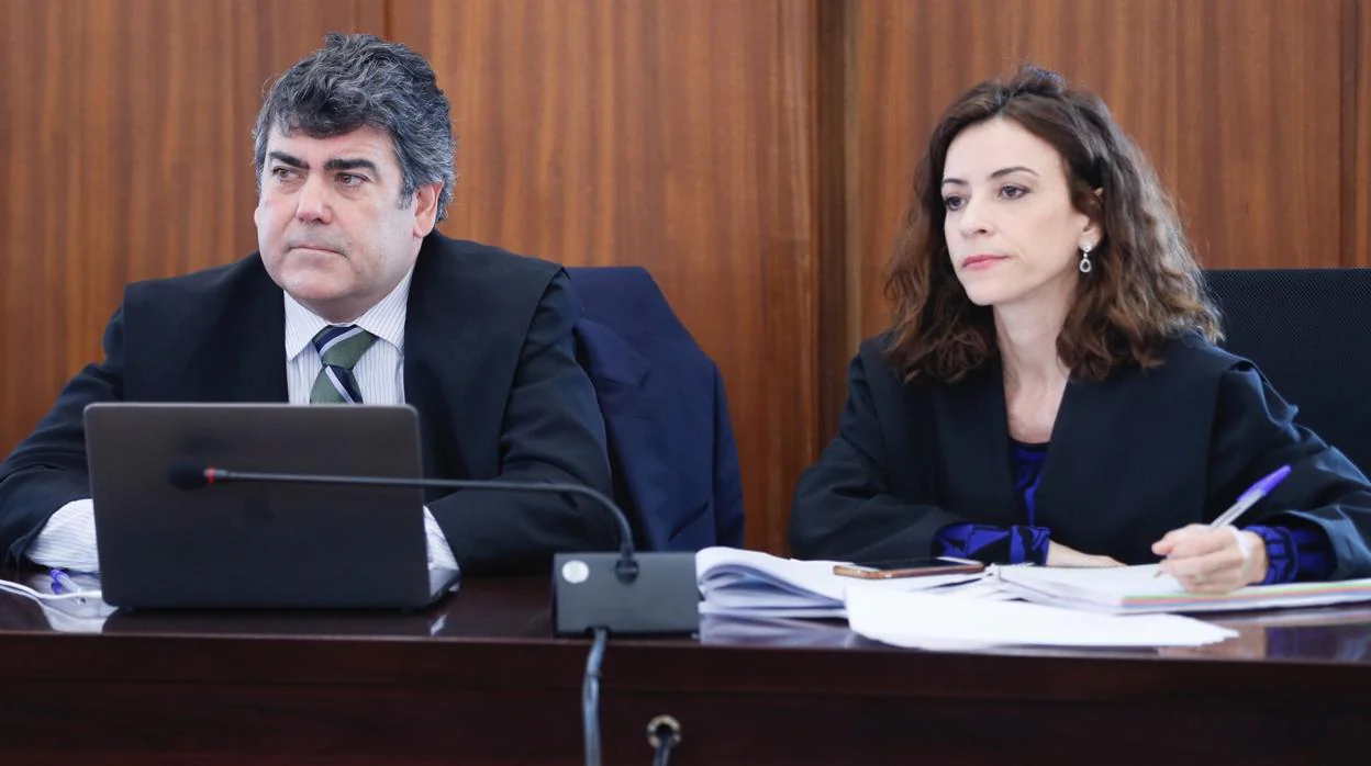 Los abogados del PP Luis García Navarro y Lourdes Fuster en el juicio del caso ERE