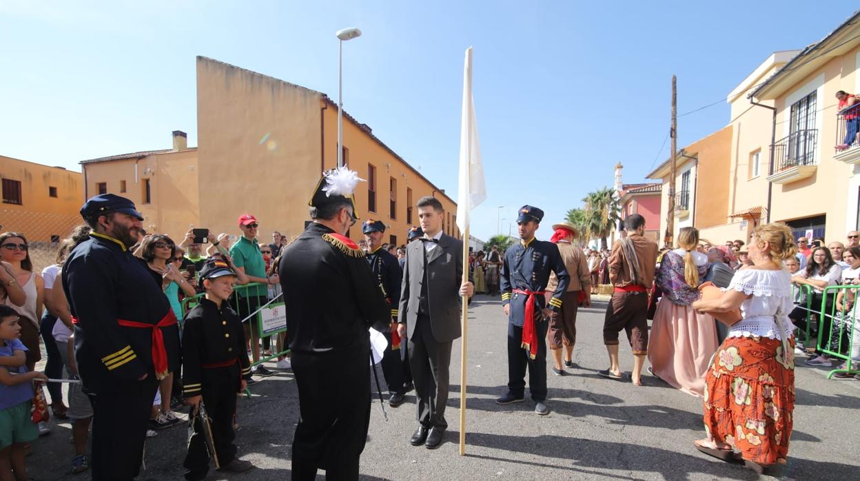 Un momento de la recreación de ayer en Alcolea