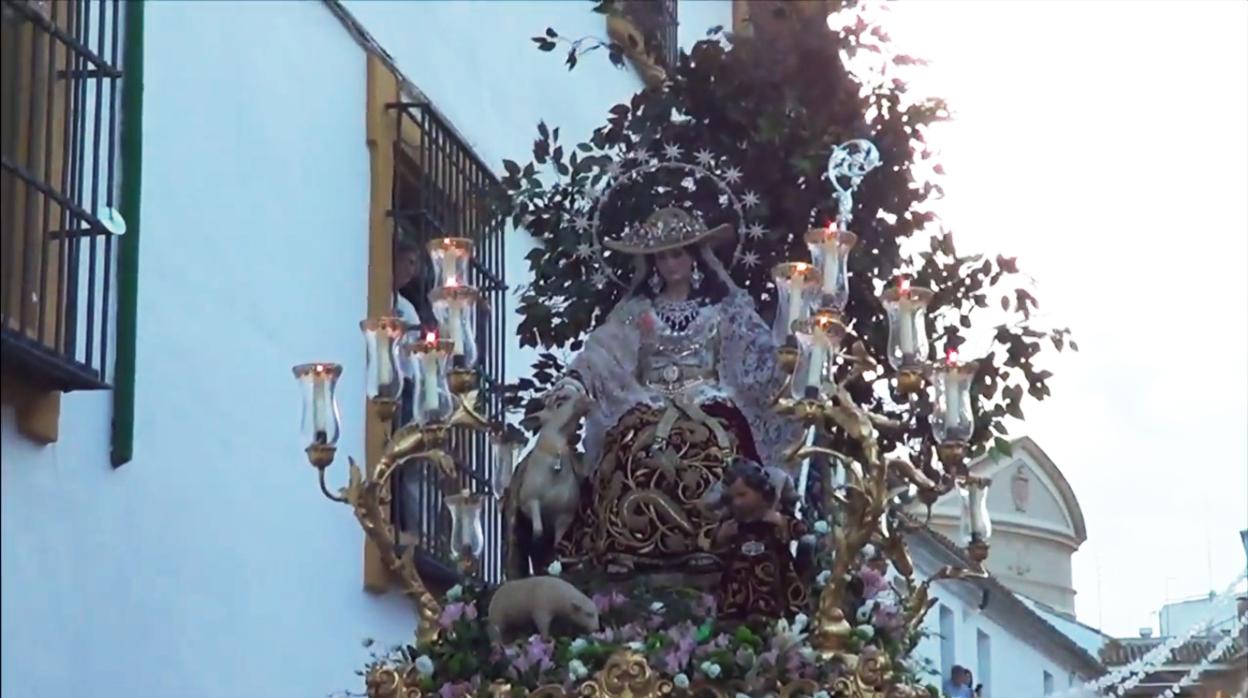 La Divina Pastora de Capuchinos durante su procesión