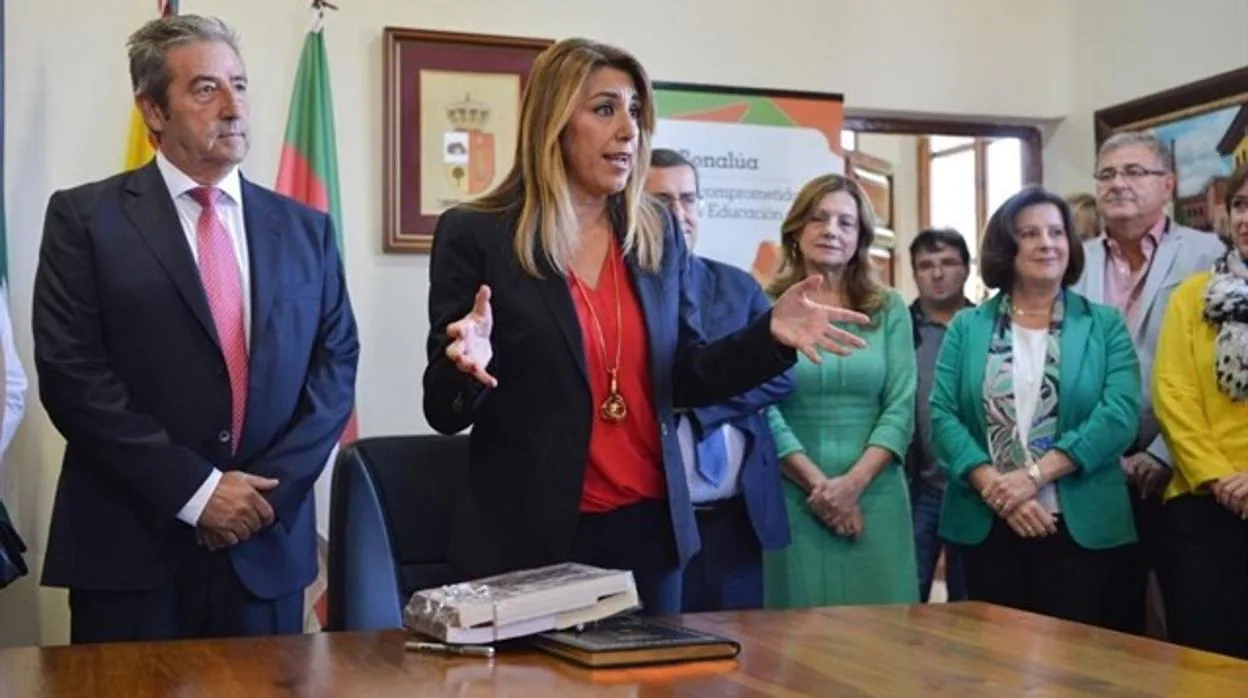 La presidenta de la Junta de Andalucía, Susana Díaz, en su visita a Granada.