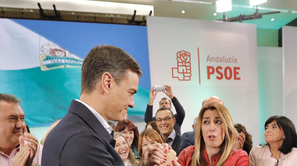 Pedro Sánchez y Susana Díaz el pasado sábado cuando se celebró el Comité Director del PSOE en Sevilla