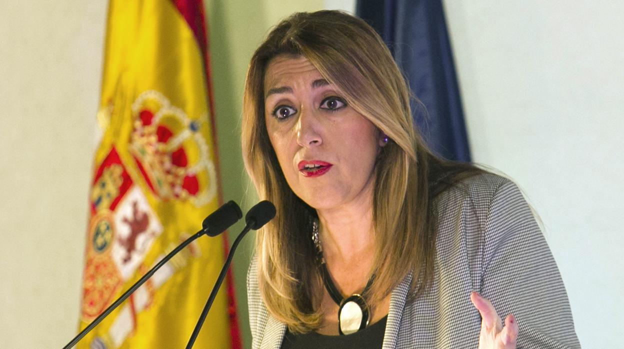 La presidenta de la Junta, Susana Díaz, en un acto con empresarios este jueves en Málaga