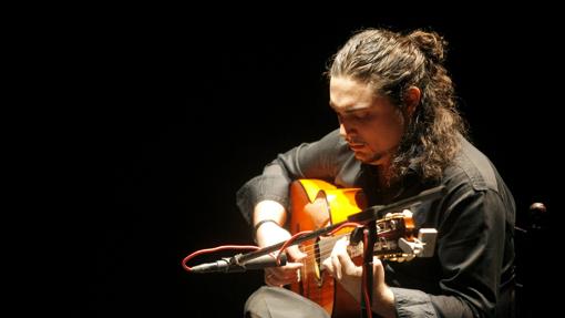 Un guitarrista en una edición anterior del Cordobán Flamenco