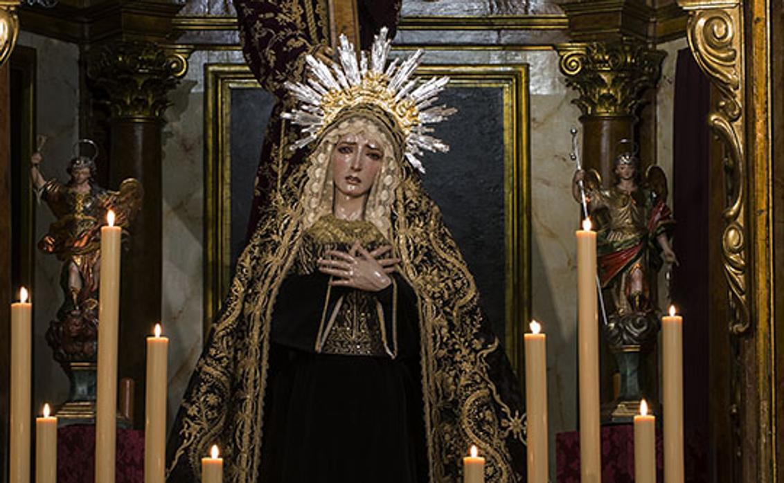 La Soledad en su capilla del Nazareno