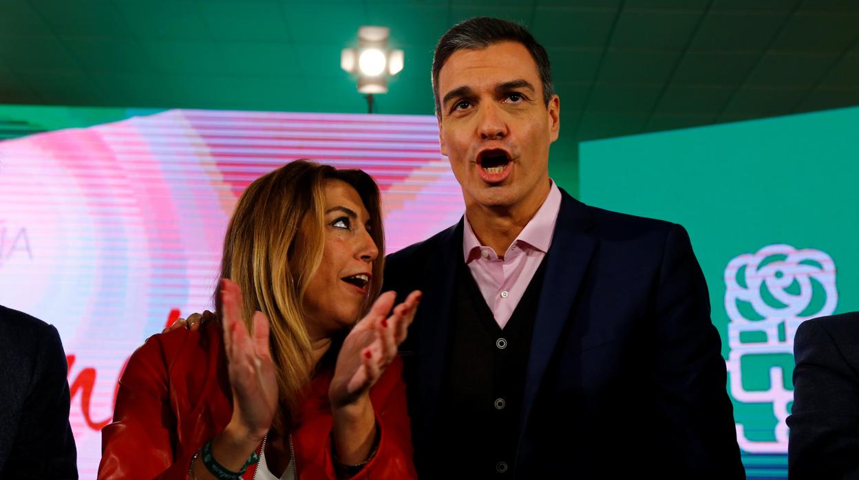 Pedro Sánchez y Susana Díaz este domingo en Chiclana