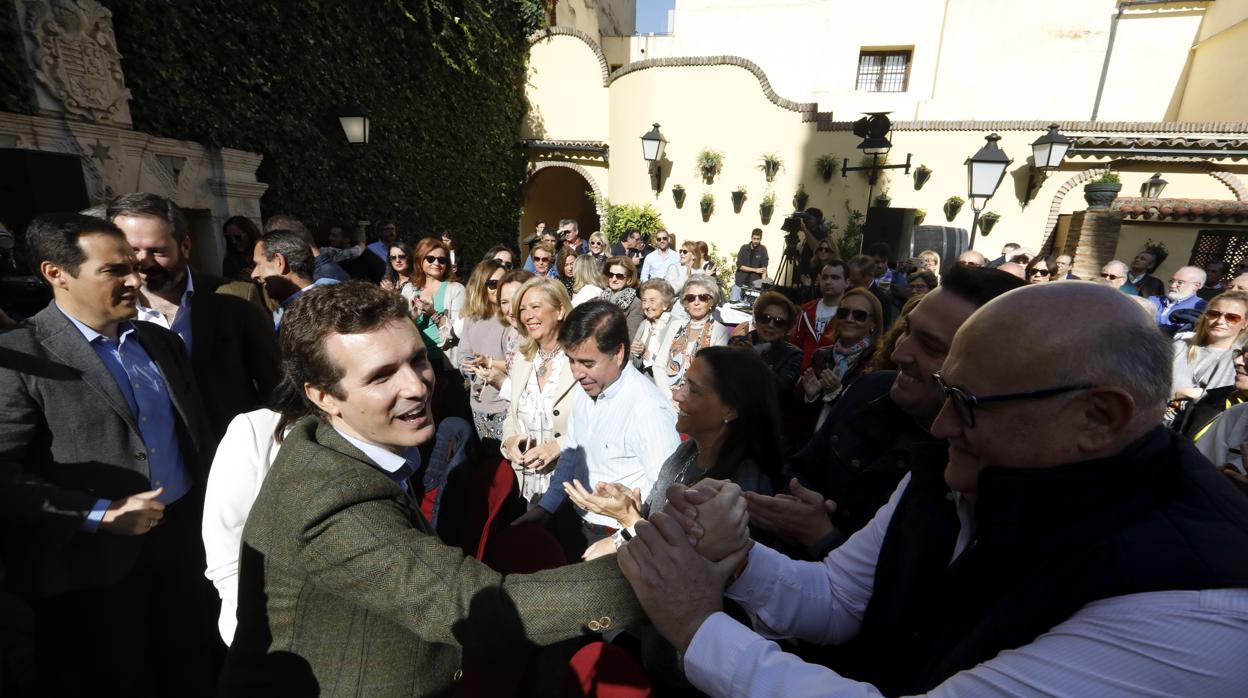 Casado en un acto con la militancia del PP en Córdoba hace unos díasx