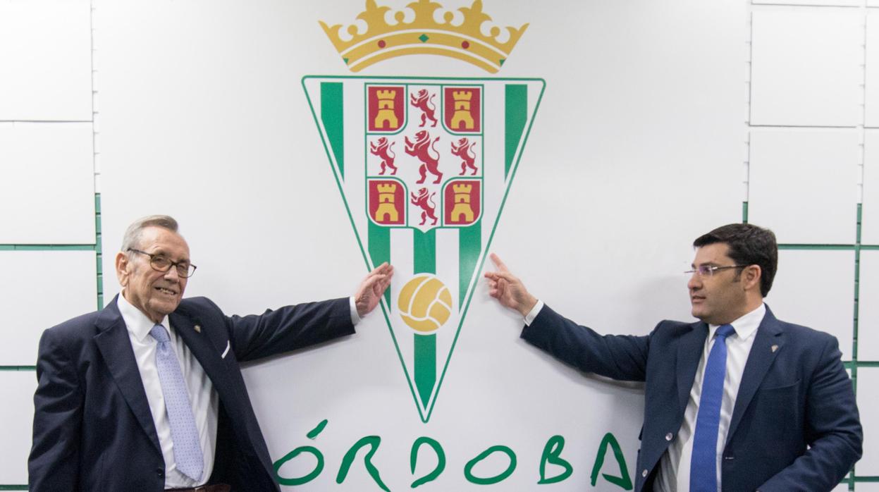 Rafael Campanero, presidente de honor, y Jesús León, presidente del Córdoba CF