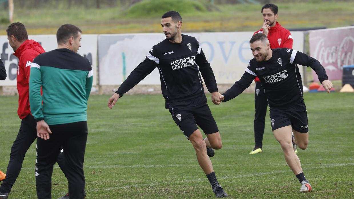 Vallejo y Galán, durante un entrenamiento