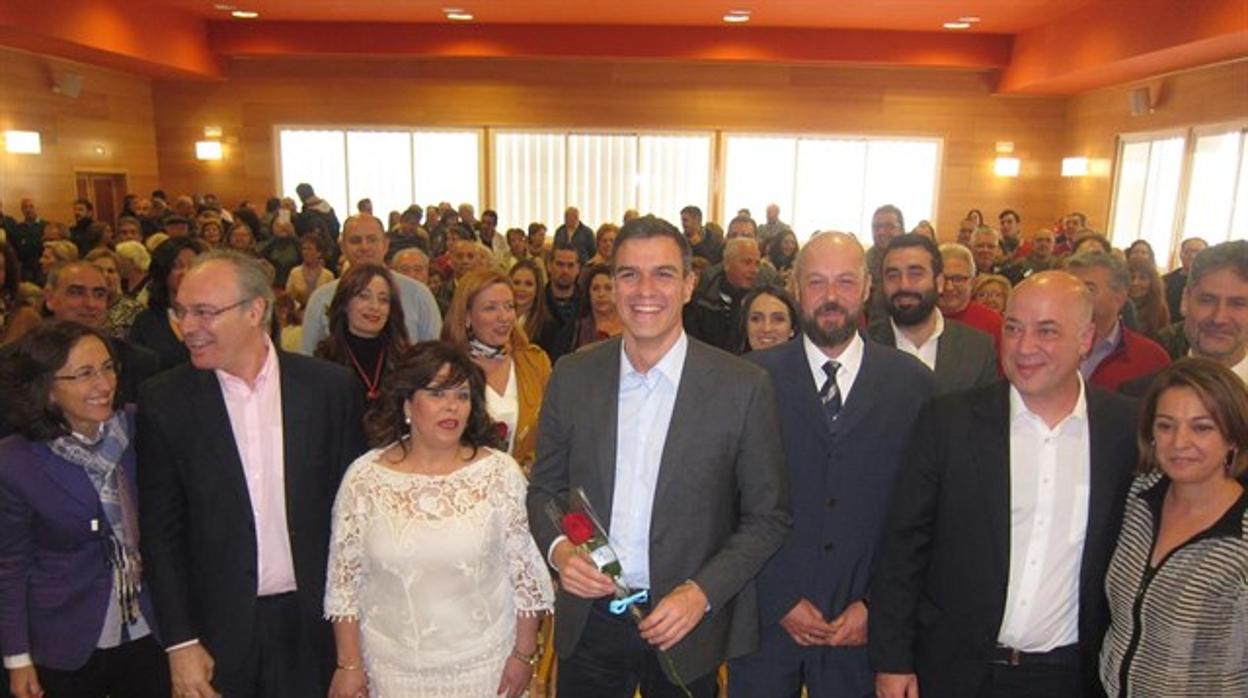 Acto de Pedro Sánchez, entonces secretario general del PSOE, en la Fundación Guadalquivir Futuro en Córdoba