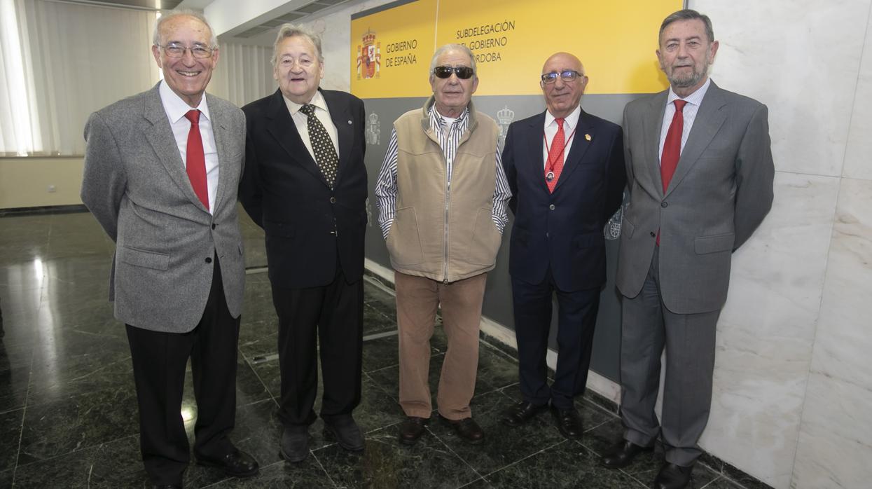Los congresistas y senadores constituyentes Rodríguez Alcaide, Casaño, Fernández, Vallejo y Gracia