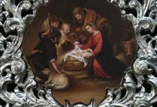 Representación del nacimiento de Jesús en el respiradero de la Concepción